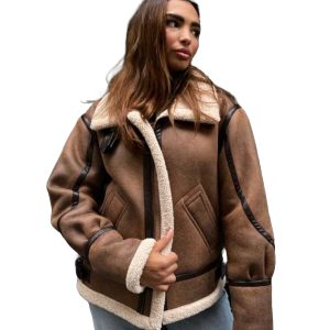 Afbeelding van lammy coat camel.