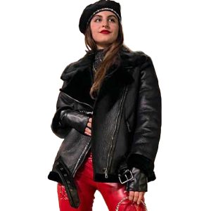Afbeelding van lammy coat black.