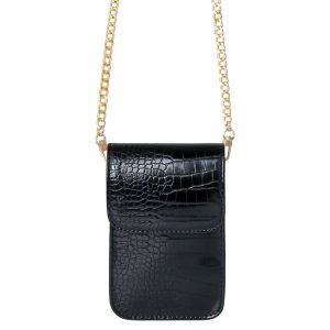 Afbeelding van croco on me bag black.