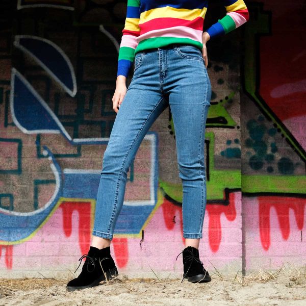 Afbeelding van mom jeans blue.